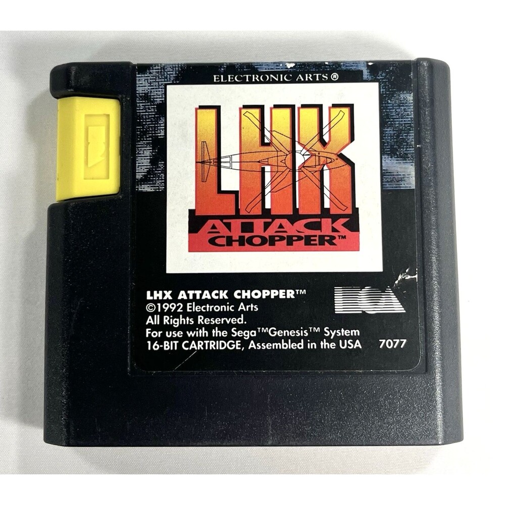 LHX Attack Chopper Sega Genesis 1992 Authentic Cartridge Only Tested